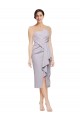Stretch Crepe Sheath Cocktail Length Sleeveless Low Back High Low Evening Gown / Prom Dress / Bridesmaid Dress Sheffield