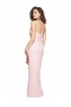Stretch Crepe Sheath Long Sleeveless Pink Low Back Formal Dress / Bridesmaid Dress Sheffield