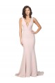 Stretch Crepe Sheath Sweep Train Sleeveless V-Back Black Tie Evening Gown / Prom Dress / Bridesmaid Dress Sheffield