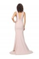 Stretch Crepe Sheath Sweep Train Sleeveless V-Back Black Tie Evening Gown / Prom Dress / Bridesmaid Dress Sheffield