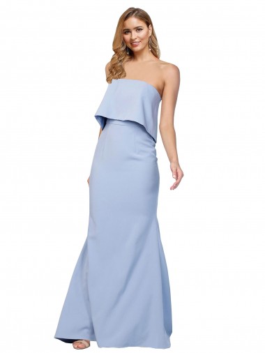 Stretch Crepe A-Line Long Sleeveless Low Back Formal Dress / Bridesmaid Dress Sheffield