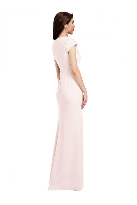 Stretch Crepe A-Line Long Cap Sleeves Formal Evening Gown / Prom Dress / Bridesmaid Dress Sheffield