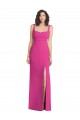 Stretch Crepe Trumpet Long Sleeveless Square Neck Low Back Prom Dresses Sheffield
