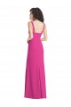 Stretch Crepe Trumpet Long Sleeveless Square Neck Low Back Prom Dresses Sheffield