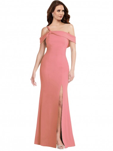 Stretch Crepe Trumpet Long Sleeveless Hot Pink Low Back Semi Formal Evening Dress / Prom Dress / Bridesmaid Dress Sheffield