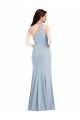 Stretch Crepe Trumpet Trumpet Sleeveless Light Sky Blue Formal Dress / Bridesmaid Dress Sheffield