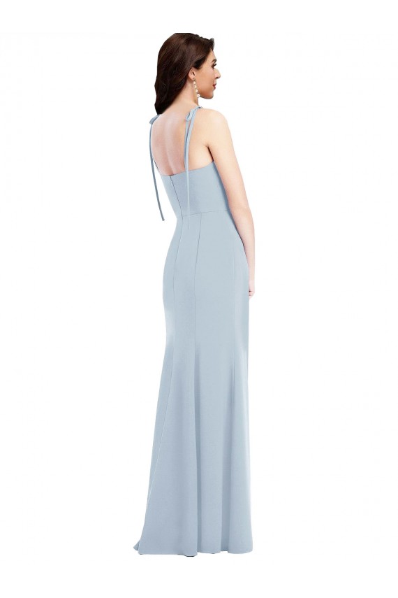 Stretch Crepe Trumpet Long Sleeveless Low Back Bridesmaid Dress / Formal Dress Sheffield