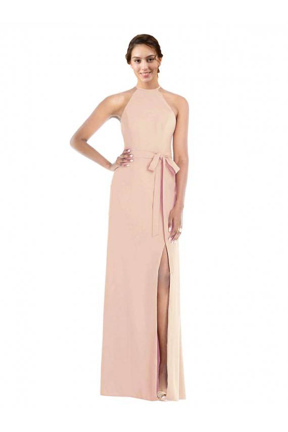 Stretch Crepe Trumpet Long Sleeveless Criss Cross Back Formal Evening Gown / Prom Dress / Bridesmaid Dress Sheffield