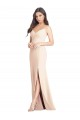 Stretch Crepe Trumpet Long Sleeveless Front Slit Prom Dresses Sheffield