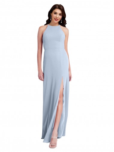 Stretch Crepe Sheath Long Sleeveless Criss Cross Open Back Formal Evening Gown / Prom Dress / Bridesmaid Dress Sheffield