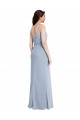 Stretch Crepe Sheath Long Sleeveless V-Back Formal Evening Gown / Prom Dress / Bridesmaid Dress Sheffield