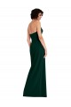 Stretch Crepe Sheath Long Sleeveless Low Back Side Slit Prom Dresses Sheffield