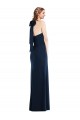 Stretch Crepe Trumpet Long Sleeveless Dark Navy Open Back Semi Formal Evening Dress / Prom Dress / Bridesmaid Dress Sheffield