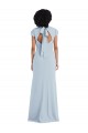 Stretch Crepe Trumpet Long Cap Sleeves Keyhole Back Semi Formal Evening Dress / Bridesmaid Dress Sheffield