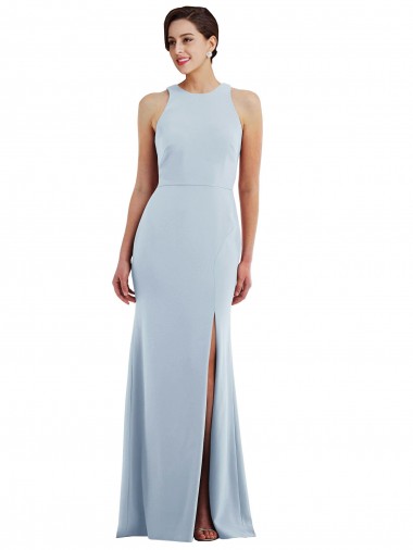 Stretch Crepe Trumpet Long Sleeveless Open Back Formal Evening Gown / Prom Dress / Bridesmaid Dress Sheffield
