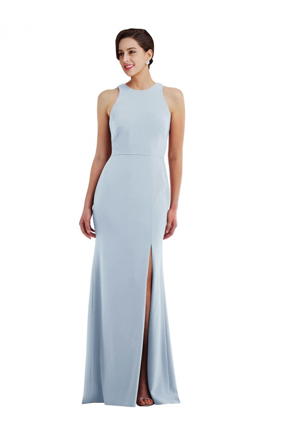 Stretch Crepe Trumpet Long Sleeveless Open Back Formal Evening Gown / Prom Dress / Bridesmaid Dress Sheffield