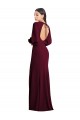 Stretch Crepe Trumpet Long Puff Sleeves Open Back Formal Dress / Bridesmaid Dress Sheffield