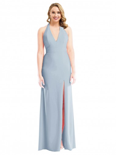 Stretch Crepe Trumpet Long Sleeveless Open Back Bridesmaid Dress / Evening Dress Sheffield
