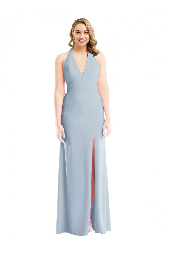 Stretch Crepe Trumpet Long Sleeveless Open Back Bridesmaid Dress / Evening Dress Sheffield