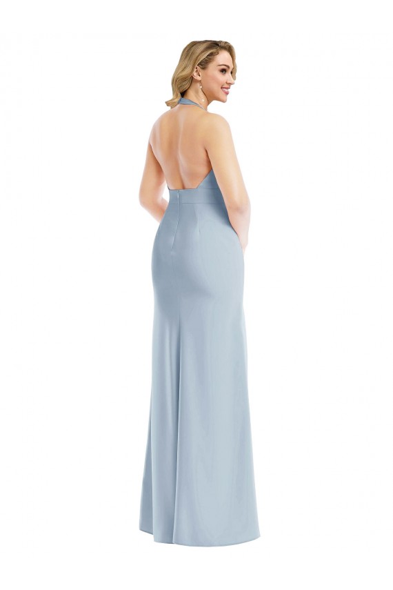 Stretch Crepe Trumpet Long Sleeveless Open Back Bridesmaid Dress / Evening Dress Sheffield