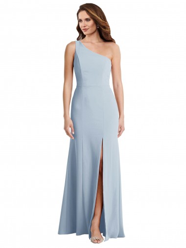 Stretch Crepe Trumpet Long Sleeveless Light Sky Blue Prom Dresses Sheffield