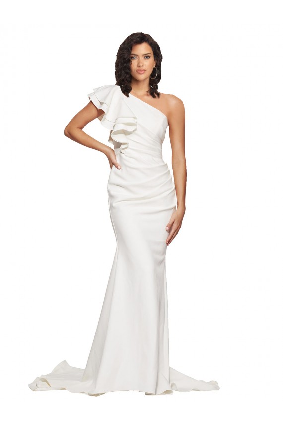 Stretch Crepe Sheath Sheath Sleeveless Ivory Semi Formal Evening Dress / Prom Dress / Bridesmaid Dress Sheffield