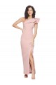 Stretch Crepe Sheath Long Sleeveless One Shoulder Prom Dresses Sheffield