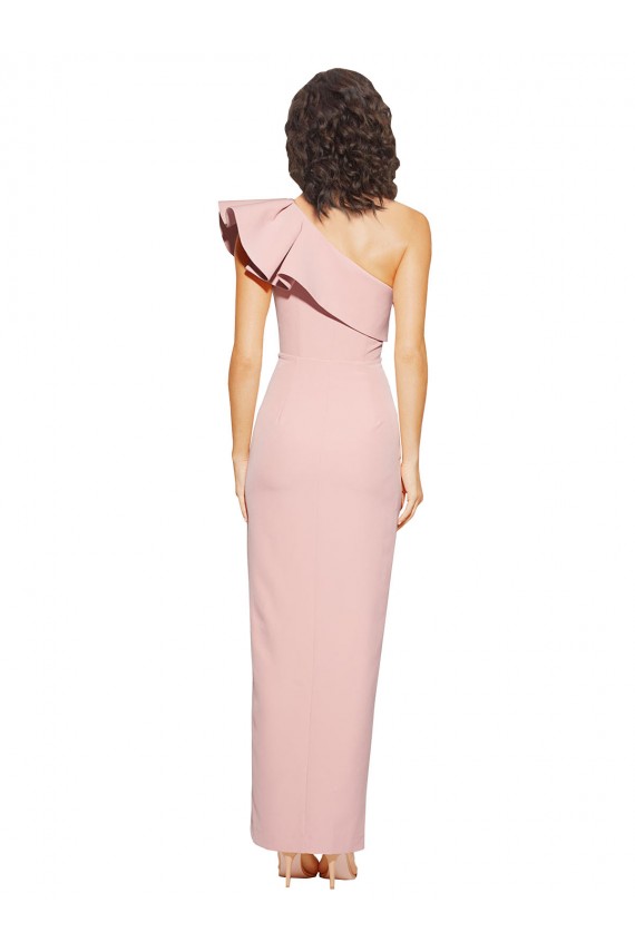 Stretch Crepe Sheath Long Sleeveless One Shoulder Prom Dresses Sheffield