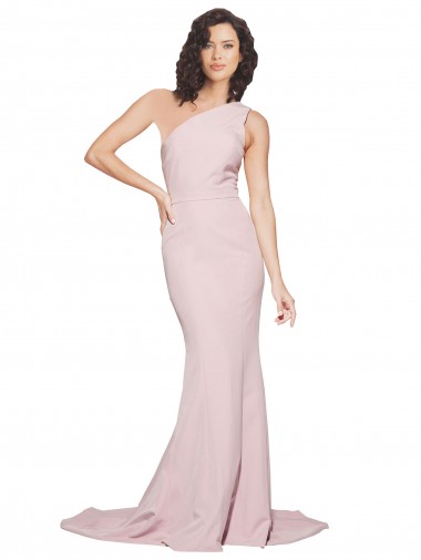 Stretch Crepe Sheath Sweep Train Sleeveless Side Slit Prom Dresses Sheffield