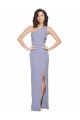 Stretch Crepe Sheath Long Sleeveless Side Slit Prom Dresses Sheffield
