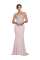 Stretch Crepe Sheath Sweep Train Sleeveless Low Back Mauve Prom Dresses Sheffield