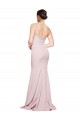 Stretch Crepe Sheath Sweep Train Sleeveless Low Back Mauve Prom Dresses Sheffield