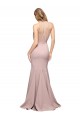 Stretch Crepe Sheath Sweep Train Sleeveless Dusty Pink Prom Dresses Sheffield