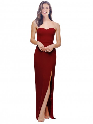 Stretch Crepe Sheath Long Sleeveless Low Back Bridesmaid Dress / Evening Dress Sheffield