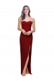 Stretch Crepe Sheath Long Sleeveless Low Back Bridesmaid Dress / Evening Dress Sheffield