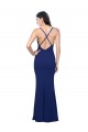Stretch Crepe Sheath Long Sleeveless Royal Blue Low Back Formal Dress / Bridesmaid Dress Sheffield