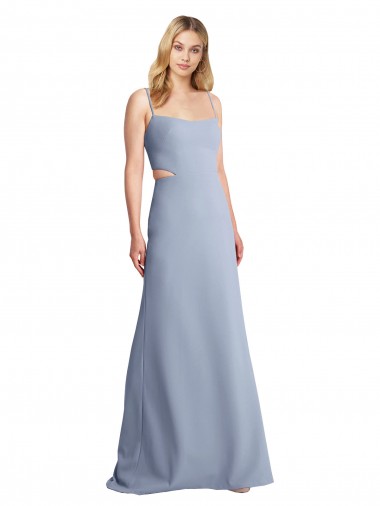 Stretch Crepe A-Line Long Sleeveless Open Back Prom Dress / Bridesmaid Dress Sheffield