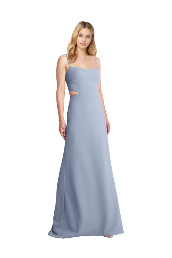 Stretch Crepe A-Line Long Sleeveless Open Back Prom Dress / Bridesmaid Dress Sheffield