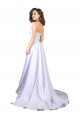 Stretch Crepe A-Line Long Sleeveless Beach Wedding Dress Sheffield