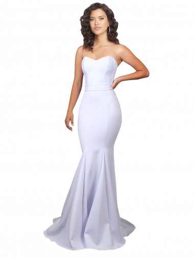 Stretch Crepe Mermaid Long Sleeveless Beach Wedding Dresses Sheffield