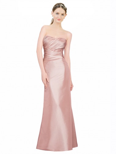 Stretch Satin A-Line Long Sleeveless Sweetheart Low Back Prom Dresses Sheffield