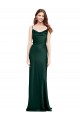 Stretch Satin Sheath Long Sleeveless V-Back Black Tie Evening Gown / Prom Dress / Bridesmaid Dress Sheffield