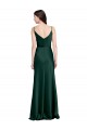 Stretch Satin Sheath Long Sleeveless V-Back Black Tie Evening Gown / Prom Dress / Bridesmaid Dress Sheffield