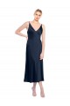 Stretch Satin A-Line Midi Length Sleeveless V-Back Formal Evening Gown / Prom Dress / Bridesmaid Dress Sheffield