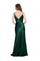 Stretch Satin Sheath Long Sleeveless V-Back Formal Evening Gown / Prom Dress / Bridesmaid Dress Sheffield