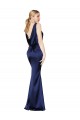 Stretch Satin Sheath Long Sleeveless Low Back Formal Evening Gown / Prom Dress / Bridesmaid Dress Sheffield
