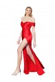 Stretch Satin Mermaid Long Sleeveless High Slit Prom Dresses Sheffield