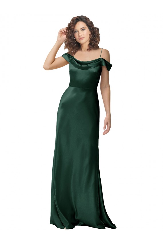 Stretch Satin A-Line Long Sleeveless V-Back Formal Evening Gown / Prom Dress / Bridesmaid Dress Sheffield