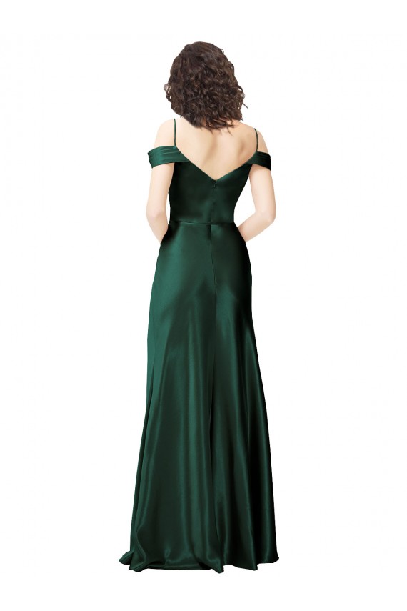 Stretch Satin A-Line Long Sleeveless V-Back Formal Evening Gown / Prom Dress / Bridesmaid Dress Sheffield