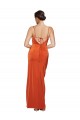 Stretch Satin Sheath Sweep Train Sleeveless Criss Cross Back Formal Evening Gown / Prom Dress / Bridesmaid Dress Sheffield